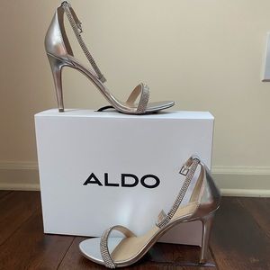 Aldo sparkly silver heels